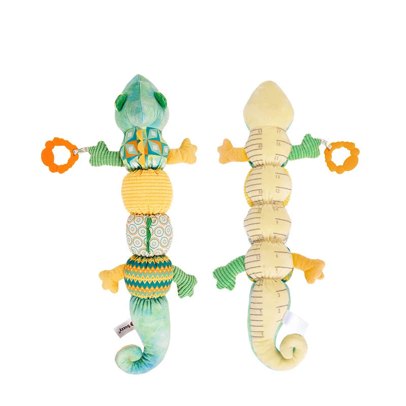 Cartoon Animal Crocodile Musical Caterpillar Toys Soft Plush Chameleon Educational Interactive Toys Newborn Sleep Accompany Toys
