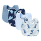 4 Pcs/lot Baby Bibs Double Layer Cotton Saliva Towel for Girls Boys Cute Printed Newborn Burp Cloths Infant Feeding Accessories