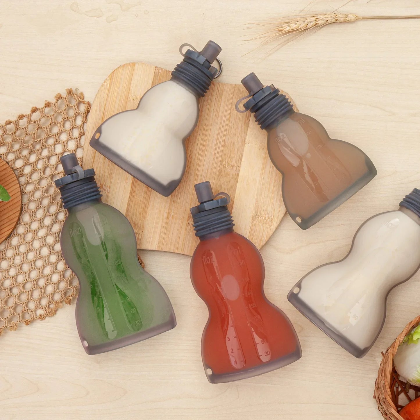 Reusable Milk Freezer Silicone Bags Baby Breast Milk Storage