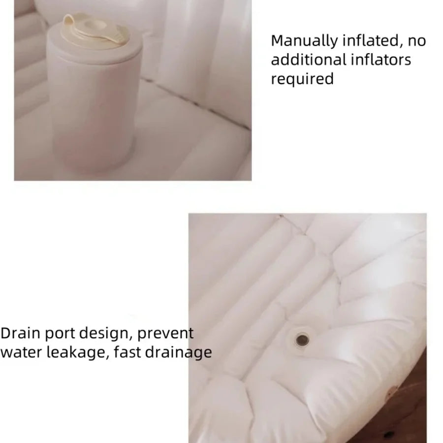 Baby PVC inflatable bathtub/Love Bear foldable bathtub Children automatically press inflatable bath basin