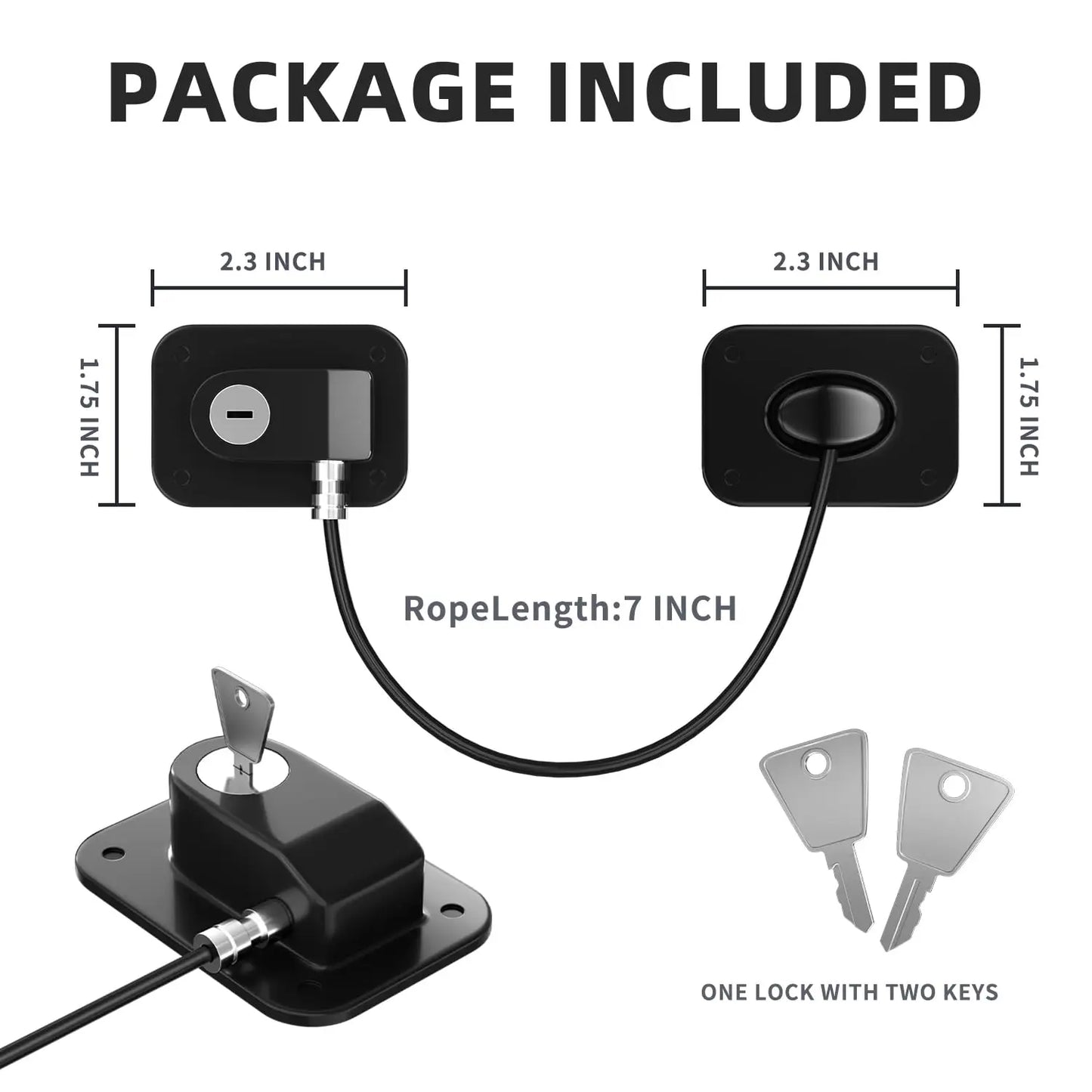 Refrigerator Lock,Fridge Lock with Silicone Wire Protection Fridge Locks for Kids Easy to Use and Install Cabinet Locks with Key