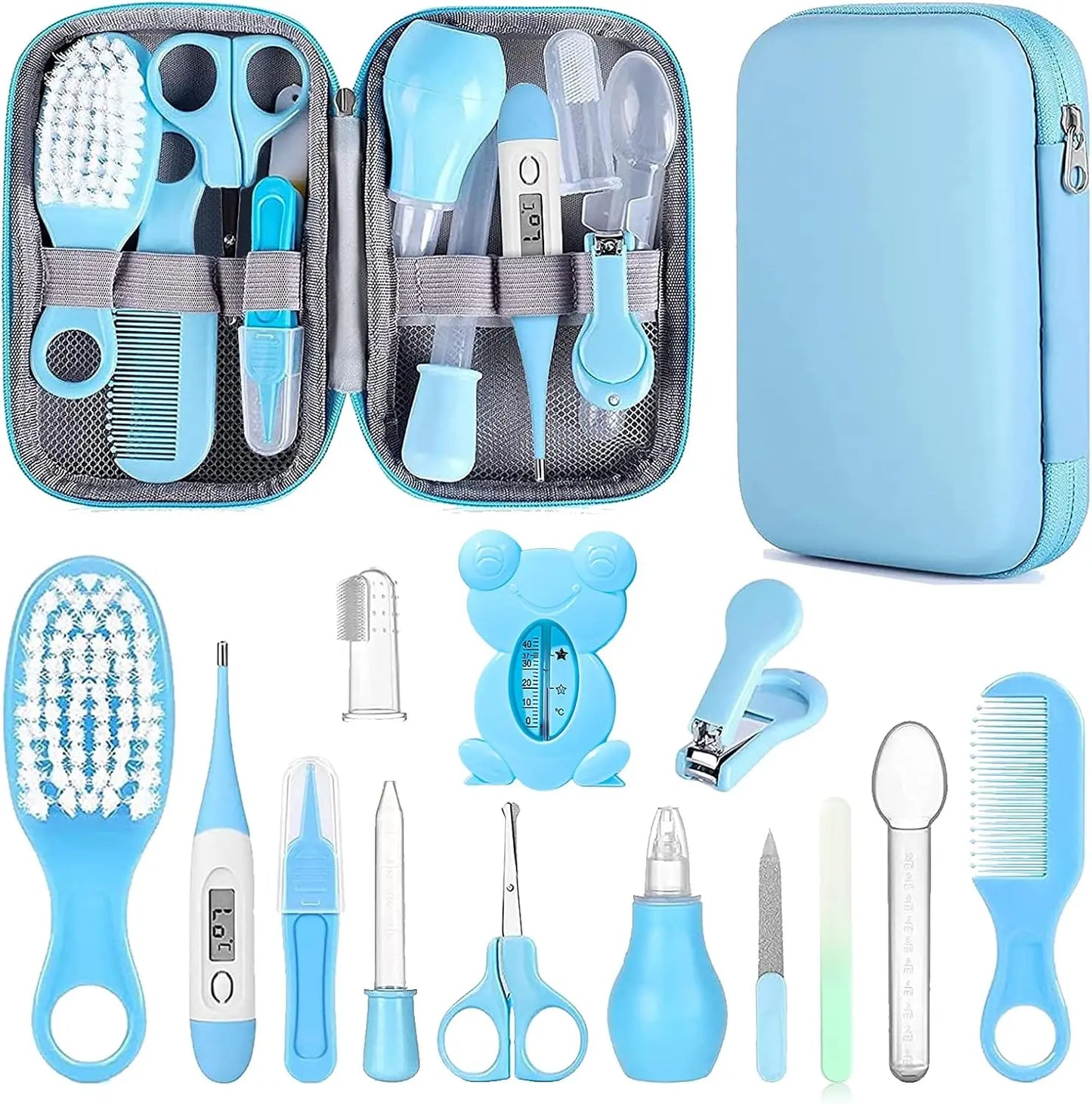 Baby Healthcare and Grooming Kit Baby Safety Set Newborn Nursery Health Care Set with Hair Brush Nail Clippers for Baby Care Kit