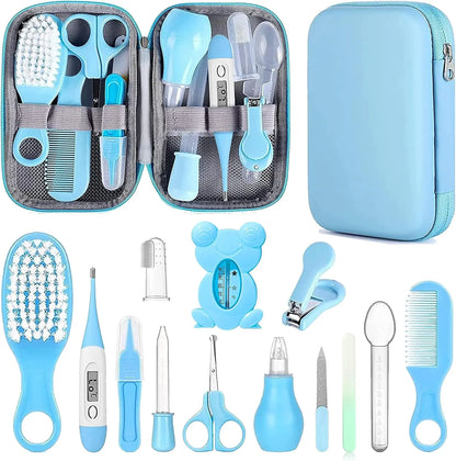 Baby Healthcare and Grooming Kit Baby Safety Set Newborn Nursery Health Care Set with Hair Brush Nail Clippers for Baby Care Kit