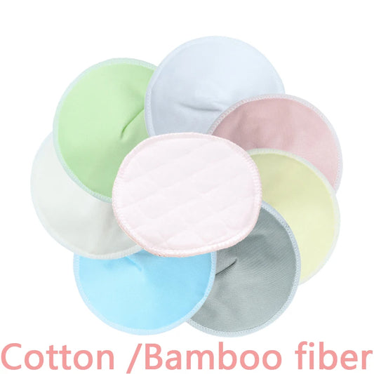 2 Styles 4 Pairs Reusable Breast Pads 3 Layers Washable Soft Maternal Breastfeeding Pads Postpartum Bamboo Fiber Bra Accessories