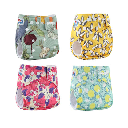 Babyland Reusable Cloth Diapers – 4-Pack Waterproof & Eco-Friendly for Sensitive Skin