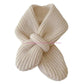 85AE Trendy Children Scarf Solid Color Autumn Winter Knitted Scarf Fashionable Scarf