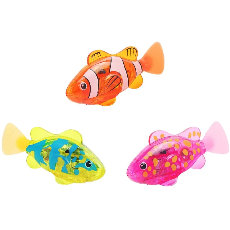 Children's Party Ectronic Fish Light Induction Shower Interactive Swimming Water Play Pet Simulation Fish Toys Holiday Gifts