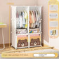 Children Dress Clothes Folding Cabinets Simplicity Cube Splice Storage Locker Foldable Fully Enclosed Wardrobe Bedroom Furniture