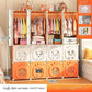 Home Bedroom Furniture Folding Wardrobe Clothes Cabinets Simple Dressers Cube Storage Locker Baby Closet Plastic Collapsible