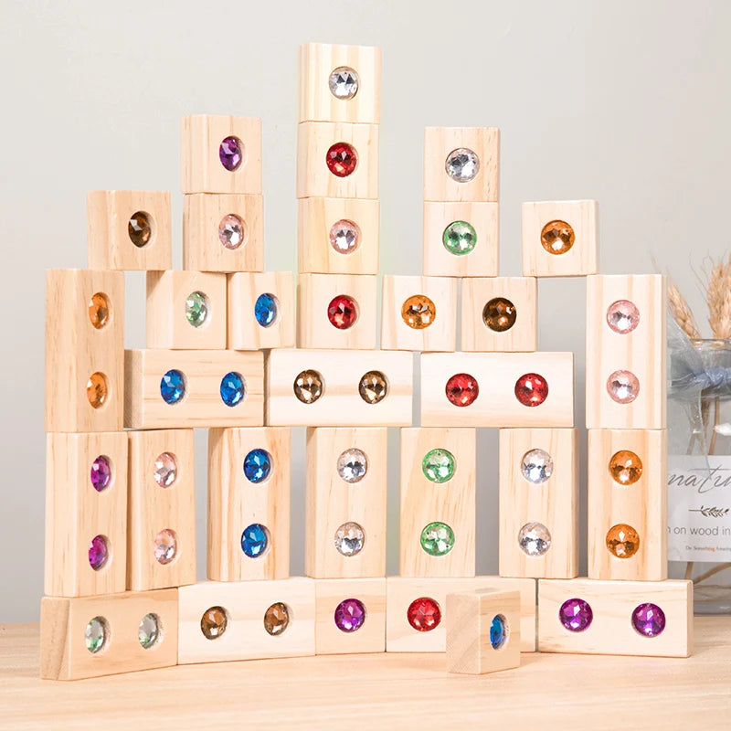 Sparkling Gem Blocks – Montessori Fun!