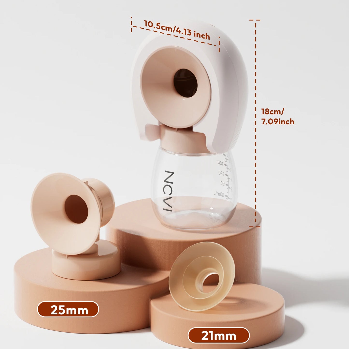 NCVI Portable Wearable Breastfeeding Milk Pump Strong Suction Cordless Design