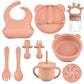 Infant Feeding Essentials – 9PCS Silicone Feeding Kit with Bib