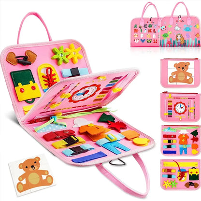 Busy Board Montessori Toys for Toddler Busy Book Sensory Preshool Early Education Learning Fine Motor Skills Toys For Children