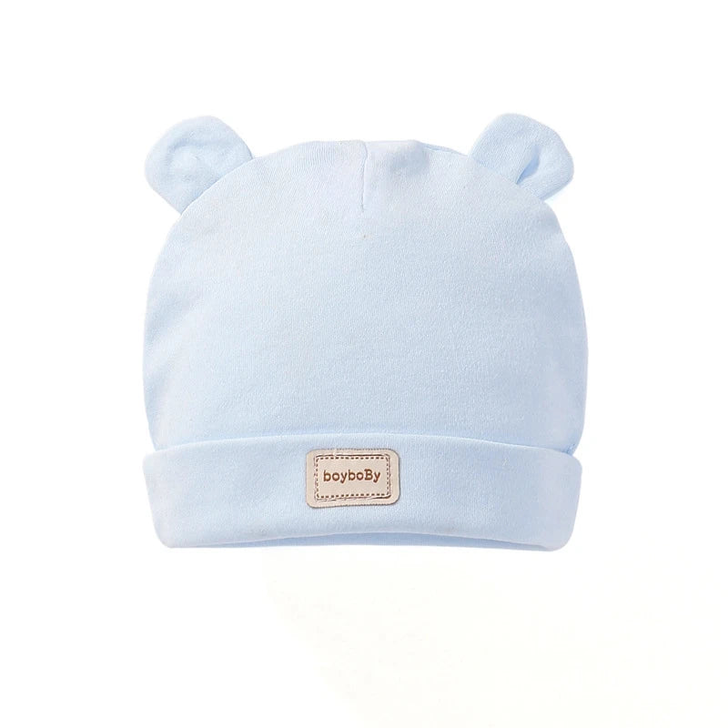 Ensemble bonnet et bavoir aux couleurs acidulées pour bébés garçons et filles