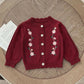 2025 New Autumn 0-3Yrs Clothing Infant Baby Girls Knitting Cardigan Long Sleeved Solid Color Newborn Baby Girls Sweater Coat