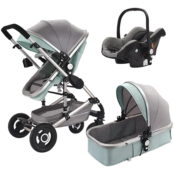 3 in 1 baby stroller Luxury High Landscape baby pram portable baby pushchair multifunctional Newborn Carriage double faced