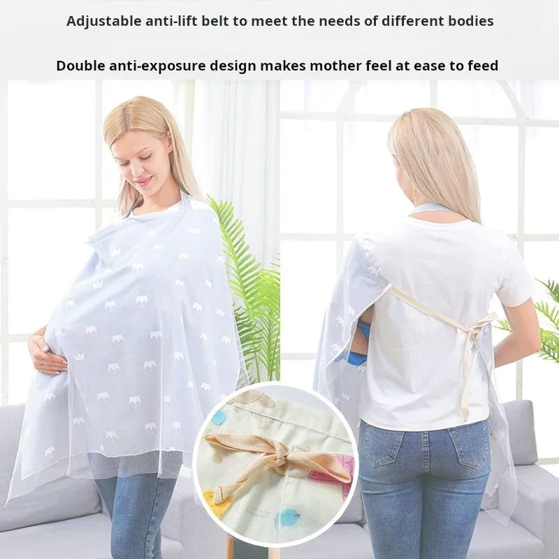 New Mother Nursing Cover Privacy Apron Cloth Cotton Muslin Blanket For Newborn Baby Outdoor Adjustable Breastfeeding Covers Cape