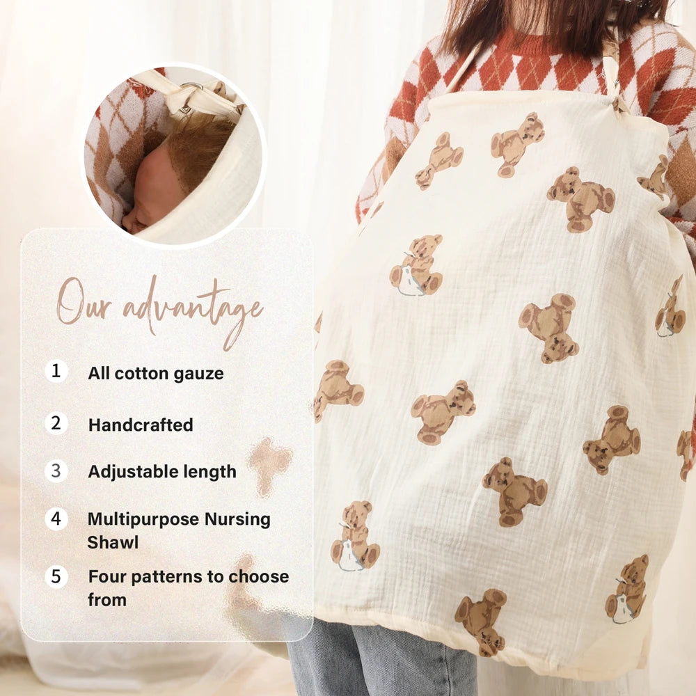 Outdoor Mother Nursing Cloth Privacy Cover Baby Feeding Nursing Covers Breathable Breastfeeding Cover Adjustable Nursing Apron