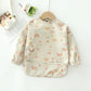 Erduo Newborn Baby Waterproof Feeding Baby Soft Cloth Fabric Bibs Infant Apron Long Sleeve School Food Bib Eating Accessories