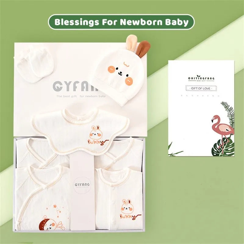 Summer Bunny Newborn Clothes Set – 20–26PCS Cotton Outfit for Boys & Girls