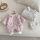 Vintage Floral Baby Romper – Warm & Padded