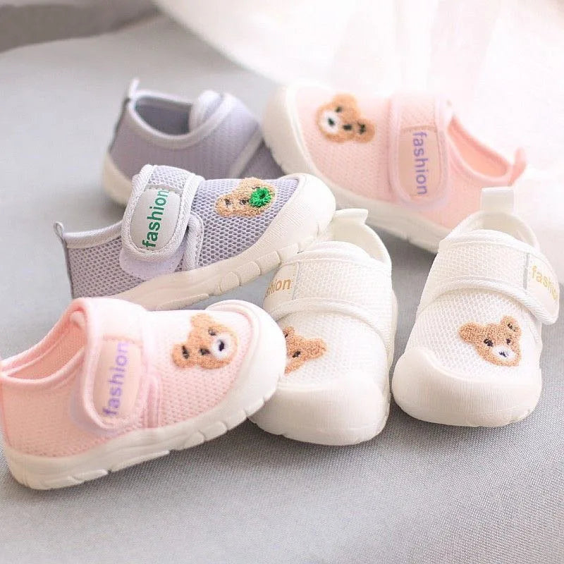 Baby Girls Boys Casual Shoes Breathable Mesh Children Sneakers Cartoon Kids Toddler Shoes Soft Sole Infant First Walkers Shoes