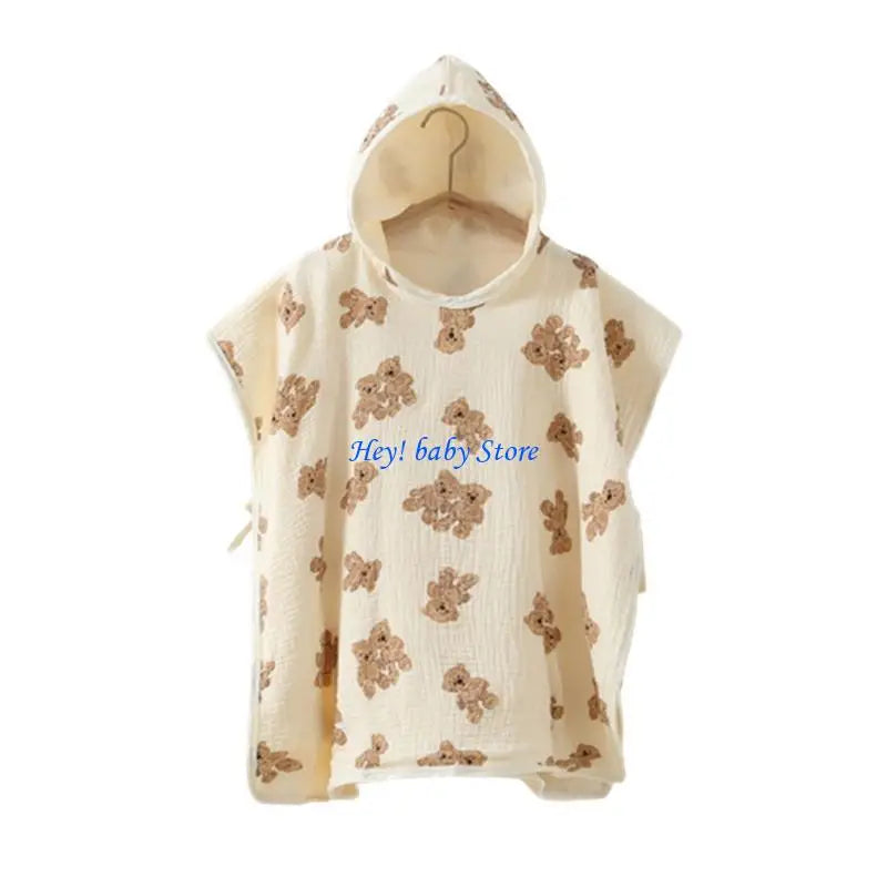 JU64 Baby Hooded Bath Towel for Infant Boy Girl Breathable  Wraps Warm Shower Towel Comfortable Quick-Drying Bathrobe