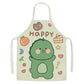 Cute little dinosaur bear rabbit pattern apron home linen children's cleaning apron kitchen cooking baking bib