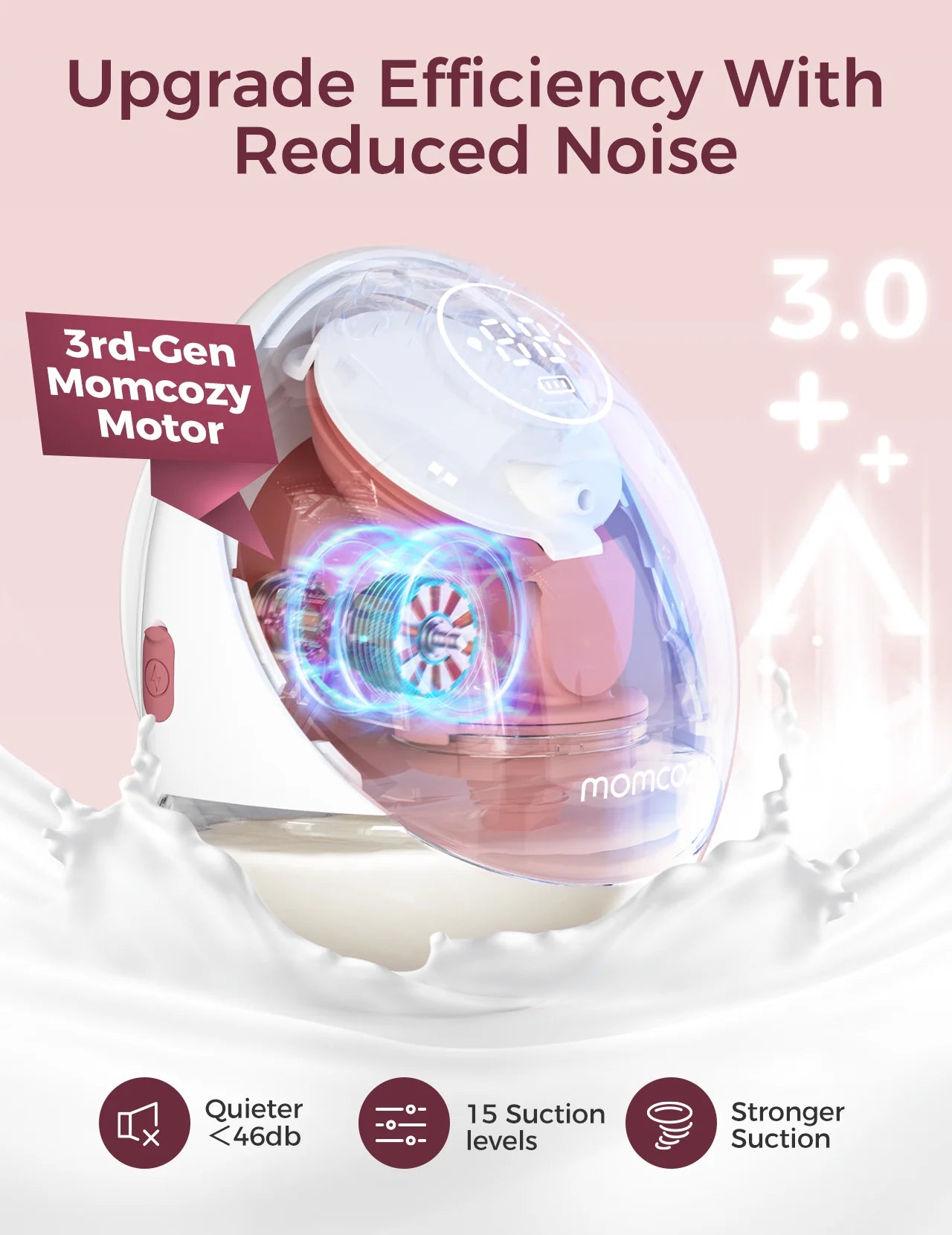 Momcozy M9 Breast Pump Hands Free Upgraded Mobile Flow