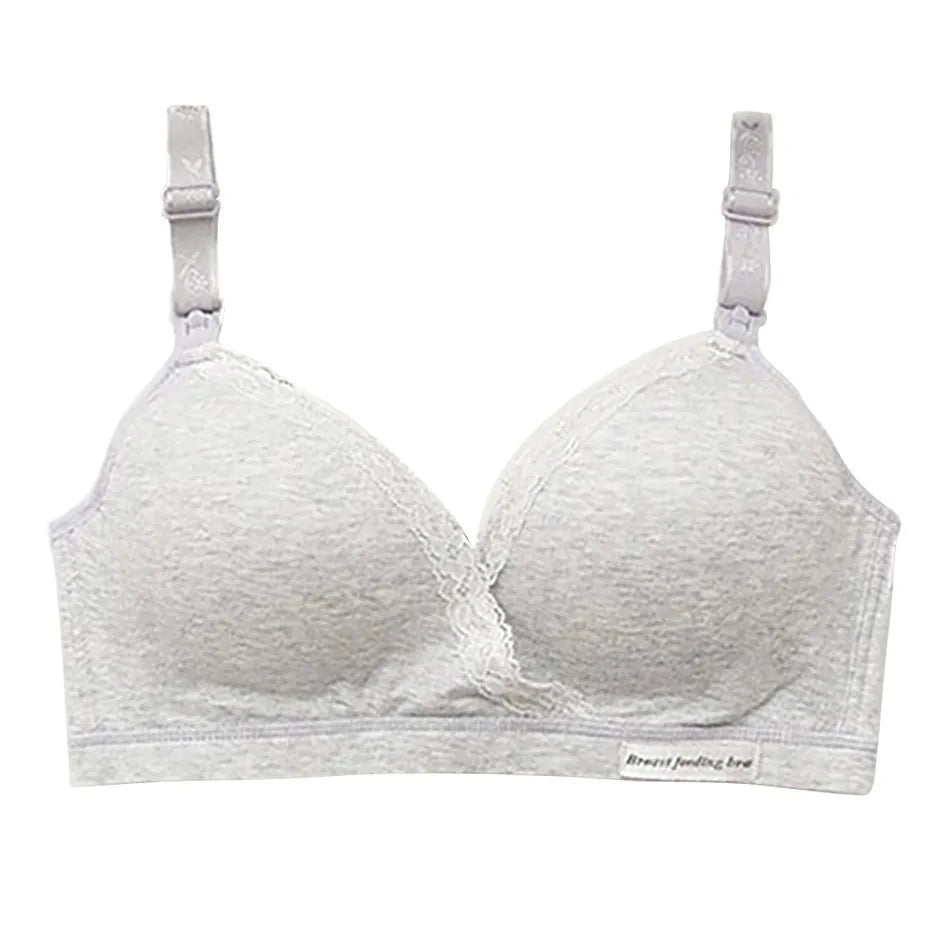 Maternity Lacating Nursing Bras without Underwire Soft Comfortable Gathering Anti Sagging Adjustable Buttons Soutien Allaitement