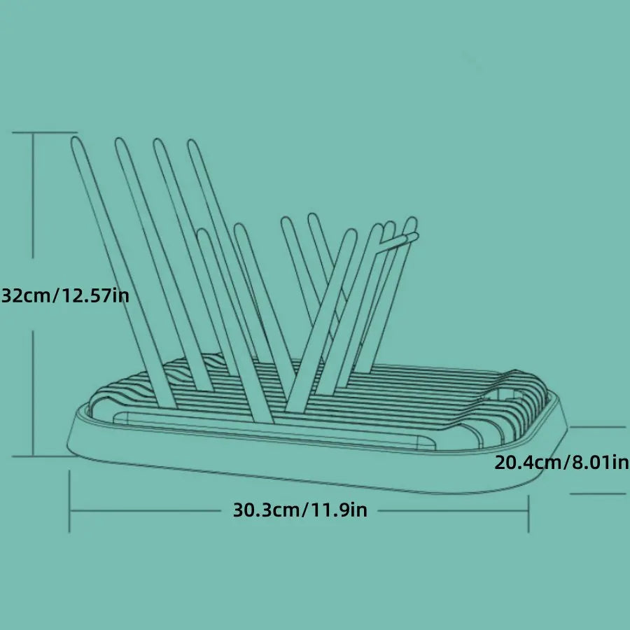Baby bottle drying rack, multi-functional portable, detachable, two-layer nipple draining rack for baby drying