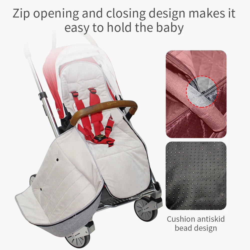 Baby Stroller Sleeping Bag Newborn Stroller Warmer Sleep Sack Outdoor Winter Pram Travel Cushion Waterproof Stroller Accessor