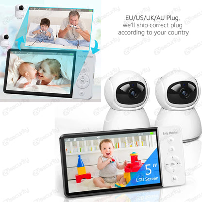 Babyphone avec audio bidirectionnel et caméra nounou PTZ