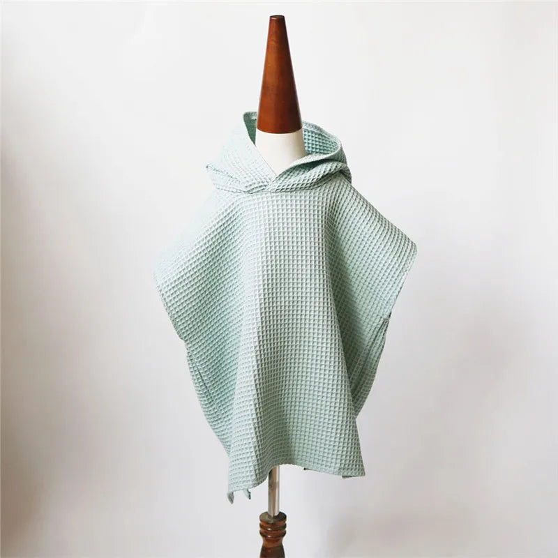 Baby Bath Towel Cotton Waffle Hooded Towel Boys Girls Beach Towel Baby Cape Blanket Children's Bathrobe Infant Babys Stuff