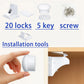 Baby Safety Magnetic Locks Cabinet Drawer Self-Adhesive Screw