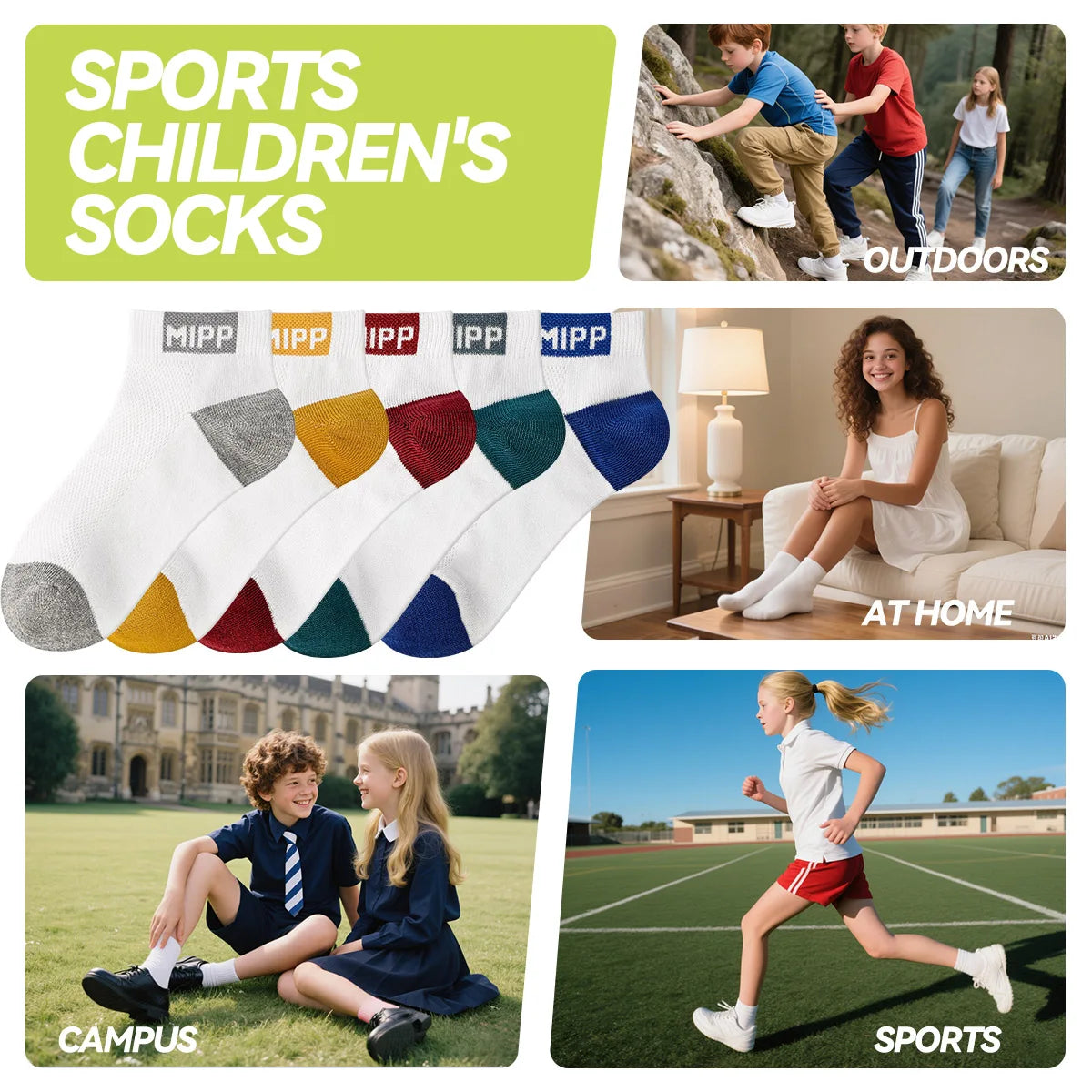 Chaussettes ultra-fines et respirantes pour enfants