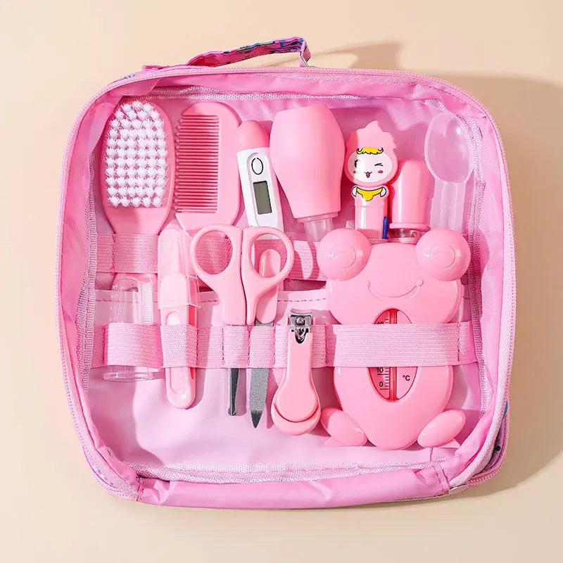 Baby Care Package Baby Shampoo Brush Bath Water Temperature Gauge Nail Clippers Thermometer 13 Piece Gift Set Nursing Set