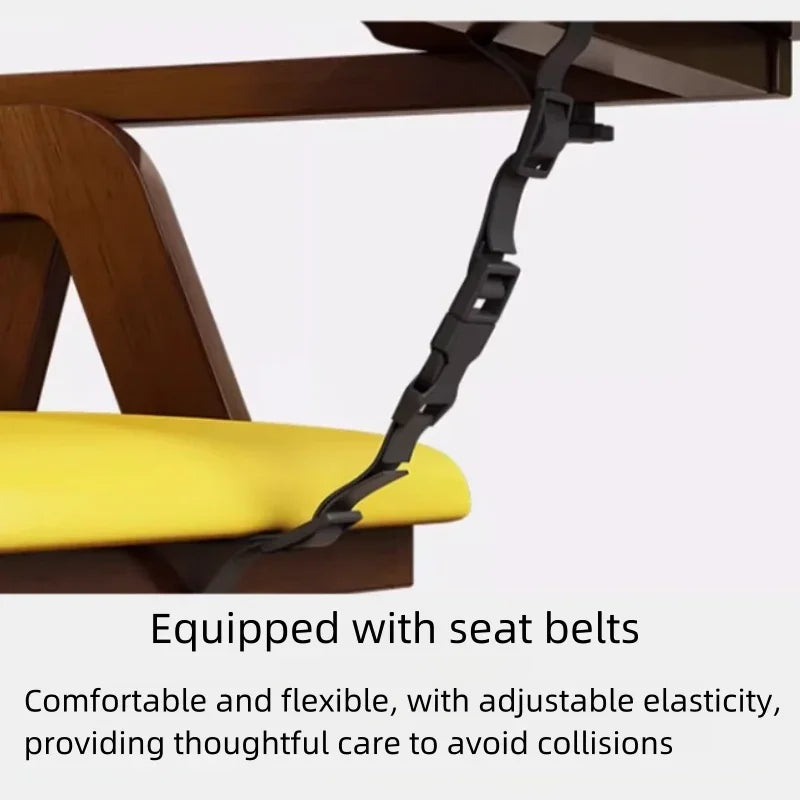 Safe Folding Dining Chair Portable Wooden Baby Feeding Highchair for Travel Hotel Home Equipped with Seat Belts kids chair עגלות