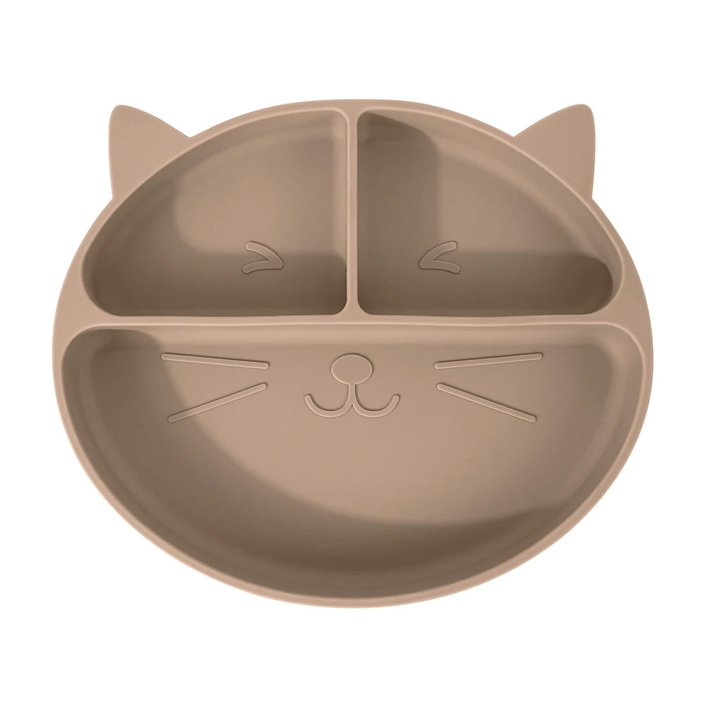 Toddler Feeding Set – Non-Slip Silicone Cartoon Plate & Bowl