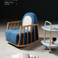 Nordic children's leisure rocking chair home living room baby solid wood sofa chair simple modern bedroom backrest chair