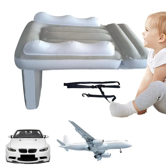 Inflatable Airplane Bed – Kids' Travel Seat Extender with High Sides