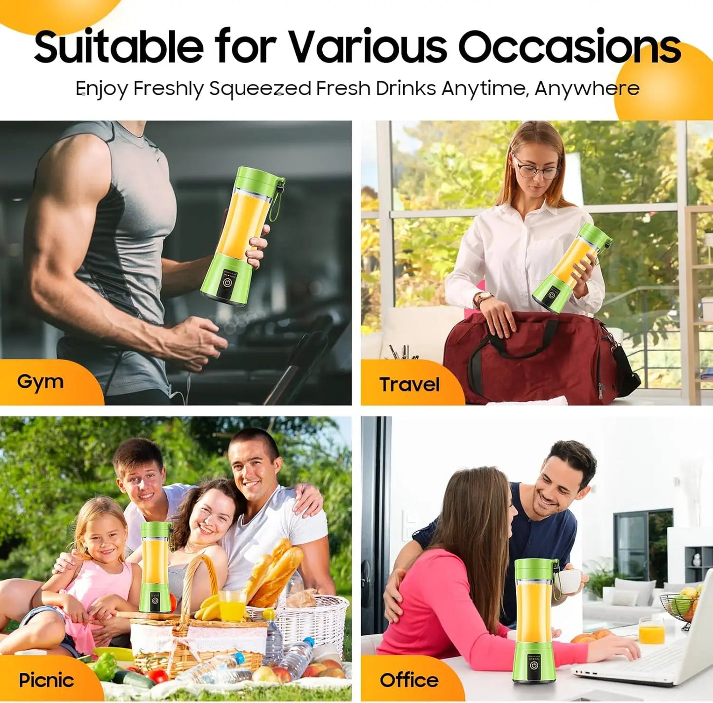 Baby Mini Wireless Electric Food Mixer 380ml Household Juice Mixer Mini Electric Juicer Usb Rechargeable Smoothie Shake Mixer