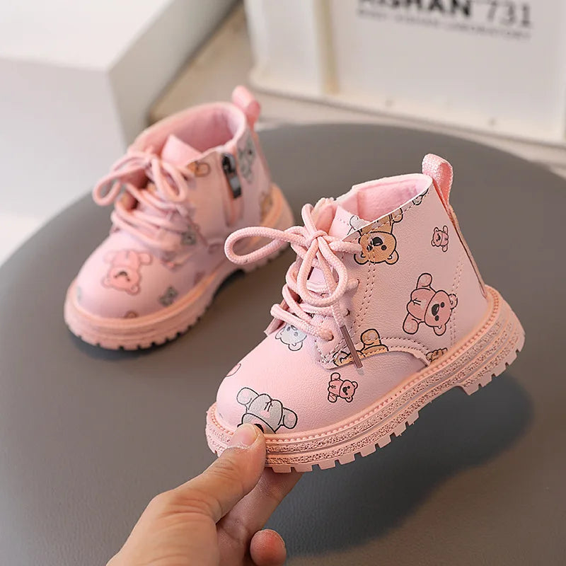 AJHL 2025 New Leather Western Boots Cowboy Bootie Soft Sole Non-Slip Crib Shoes for Baby Infant Toddler Girls Boys Newborn