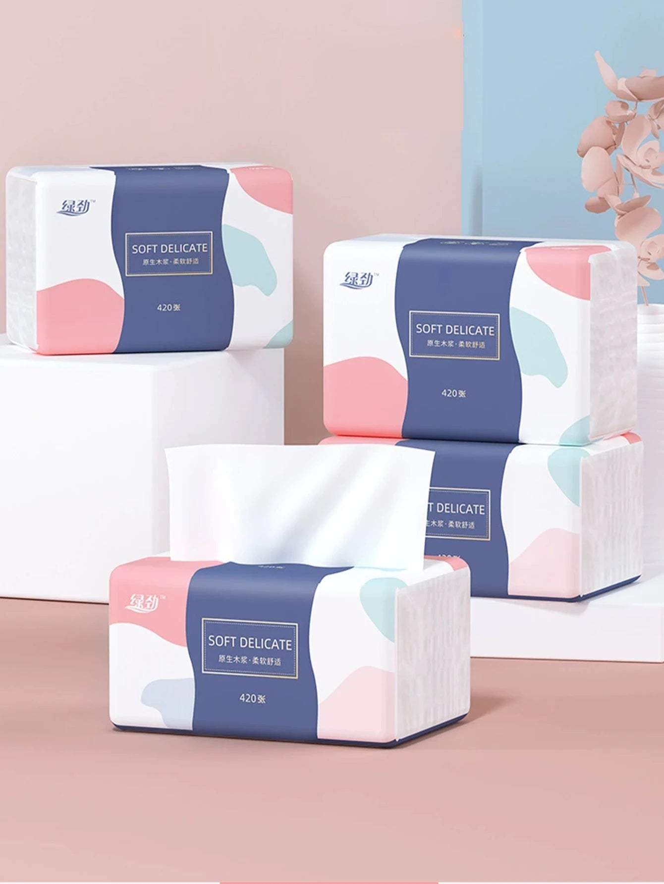 1pc/6pcs thick facial tissue paper, draw a whole box of toilet paper, hand towel, multi-purpose tissue paper