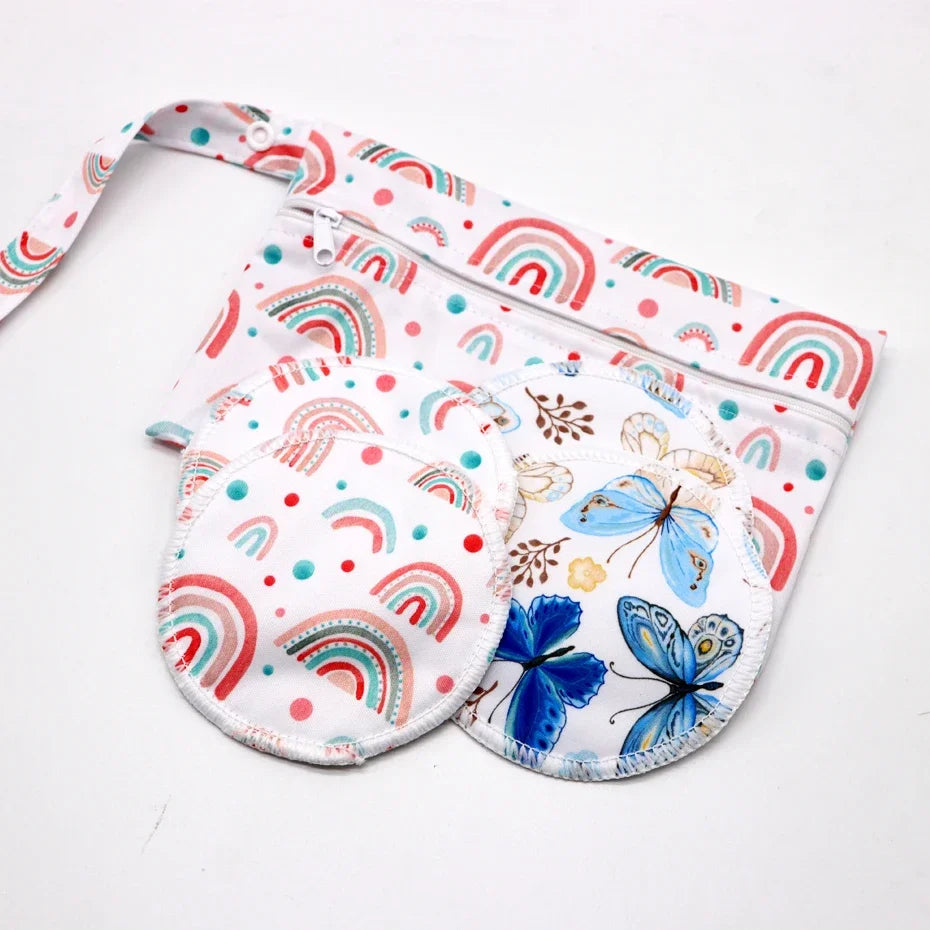 Recycled Polyester Mum Use With Wet Bag Absorbency Waterproof Washable Breathable Reusable Feeding Breast Nursing Pad