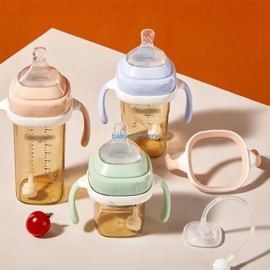 Square Handle Feeding Bottle Lightweight Handle Easy Grasp for Baby 6M+ 4XBD