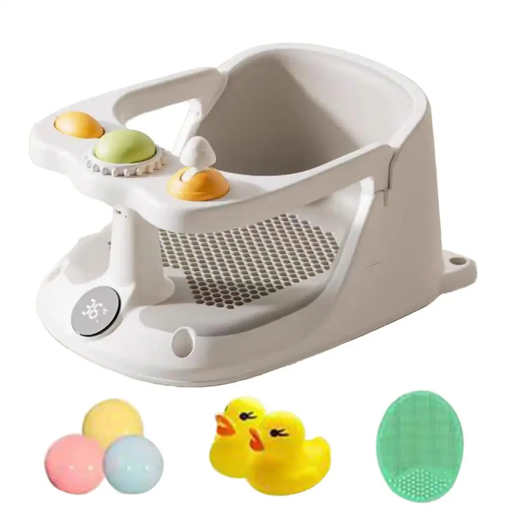 Bathing Chair for Babies Suction Cups Bathtub Chair Non Slip Portable Toddler Safety Bath Tub Chair Babies Shower Essential