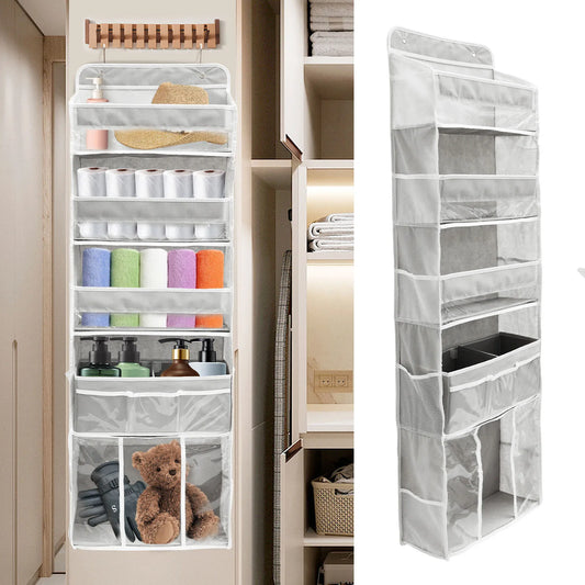Door Hanging Storage Organizer Over Door Pockets Organizer Set Versatile Hanging Organizer Storage for Home Baby Essentials Toy