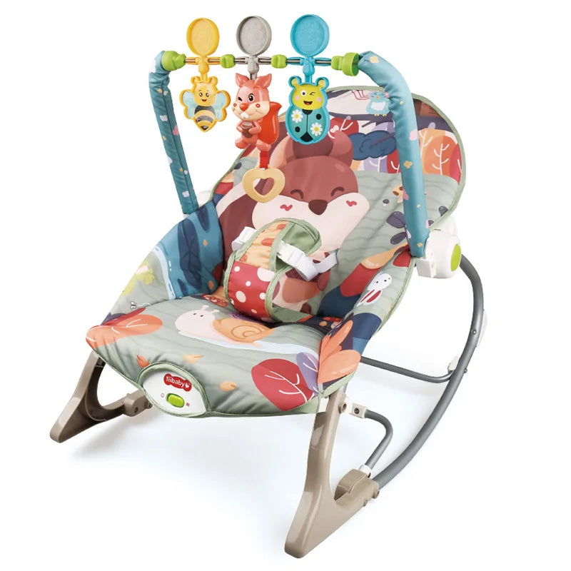 Baby Bouncer for Infant Newborn Rocking Chair 2 in 1 Infant Rocker With Music Baby Multifunctional Rocker Suitable For 0-3 Years