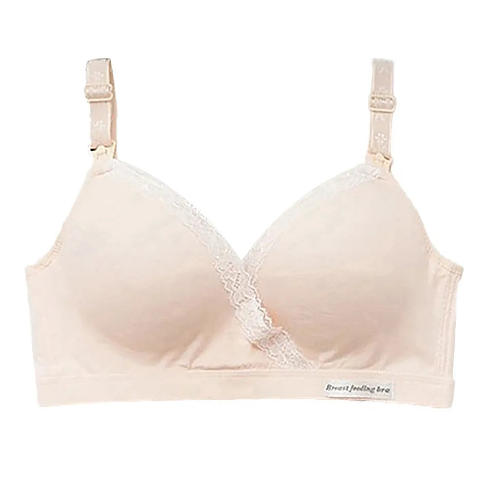 Maternity Lacating Nursing Bras without Underwire Soft Comfortable Gathering Anti Sagging Adjustable Buttons Soutien Allaitement
